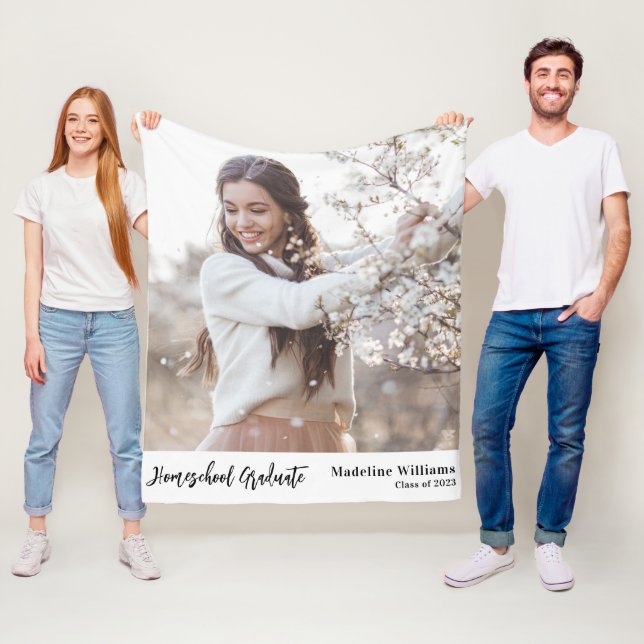 Foto Homeschool Abschluss Fleecedecke (Beispiel)