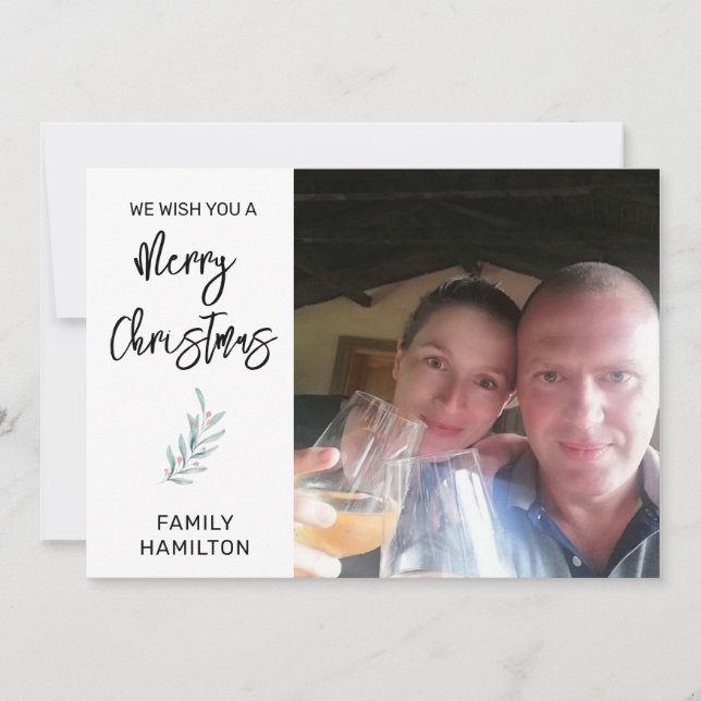 Foto Horizontal Weihnachtswohnung Feiertagskarte (Vorderseite)