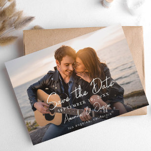 Foto - Horizontale Handschrift Save the Date 3 Einladung