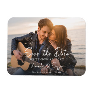 Foto - Horizontale Handschrift Save the Date 3 Magnet