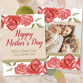 Foto Hübsch Floral Trendy Moderne Mütter Tag Karte