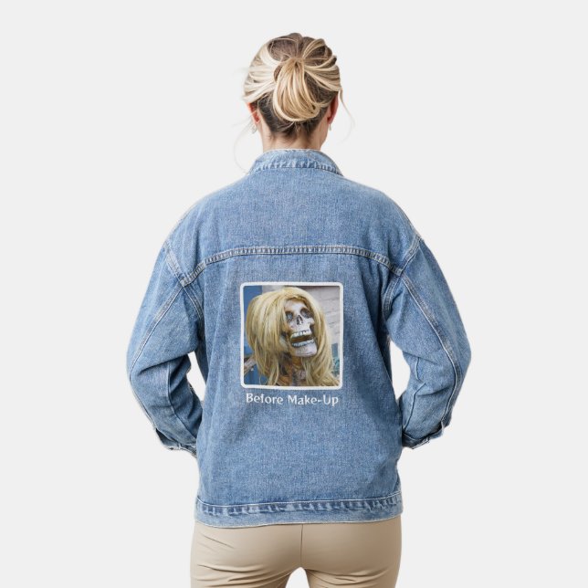FOTO (HUMOROUS) "VOR MAKE-UP" JEANSJACKE (Modell)