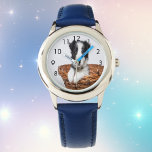 Foto Hund Katze Foto Kind Armbanduhr<br><div class="desc">Personalisieren Sie Ihr Foto für Haustiere,  Hunde,  Katzen,  Vögel,  Kaninchen - oder Lieblingsfische! Schwarze Zahlen.</div>
