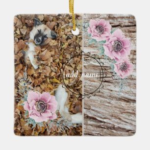 Foto-Hund mit modernem Foto Keramikornament