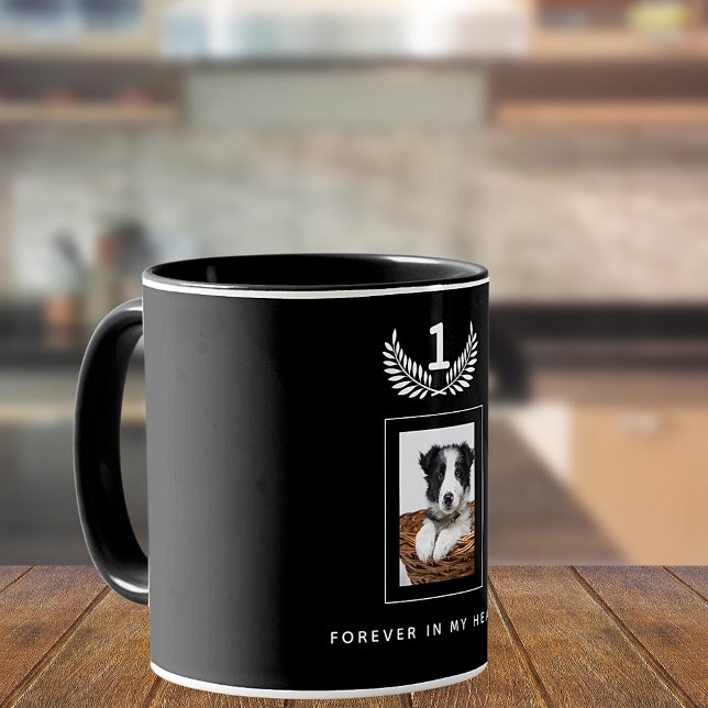 Foto-Hundehund-Haustier schwarz Tasse (Von Creator hochgeladen)