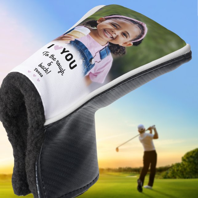Foto I Liebe Sie zu Rough & Back Name Custom Golf Headcover (Photo I Love You To The Rough & Back Name Custom Golf Head Cover)