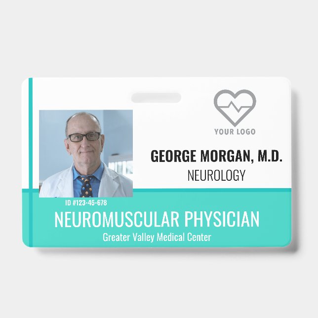 Foto-ID-Abzeichen des Krankenhauses mit Barcode Ausweis (Vorderseite)