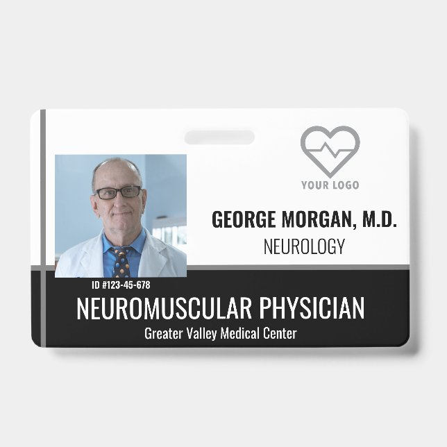 Foto-ID-Abzeichen des Krankenhauses mit Barcode Ausweis (Vorderseite)