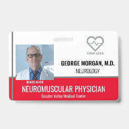 Foto-ID-Abzeichen des Krankenhauses mit Barcode Ausweis