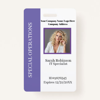 Foto-ID-Abzeichen des Unternehmens mit Barcode Ausweis