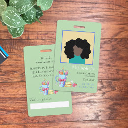 Foto-ID-Abzeichen für Aquarellkunstlehrer Ausweis