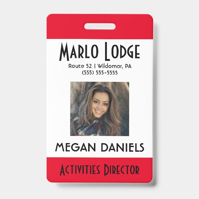 Foto-ID-Abzeichen für benutzerdefinierte Mitarbeit Ausweis (Vorderseite)