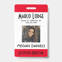 Foto-ID-Abzeichen für benutzerdefinierte Mitarbeit