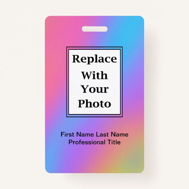 Foto-ID-Abzeichen für Geschäftspartner Ausweis (Vorderseite)