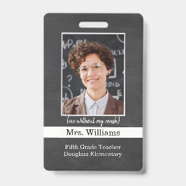 Foto-ID-Abzeichen für Grundschullehrer Ausweis