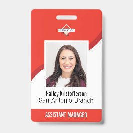 Foto-ID-Abzeichen für Red Custom Employee Ausweis
