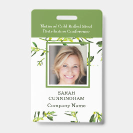 Foto-ID-Abzeichen für vertikale grüne Folien Ausweis