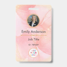 Foto-ID-Abzeichen mit Logo für Geschäftsmitarbeite