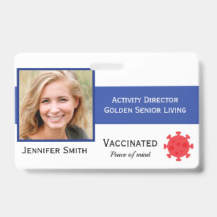 Foto ID Clip Covid 2-seitige ID-Abzeichen Ausweis
