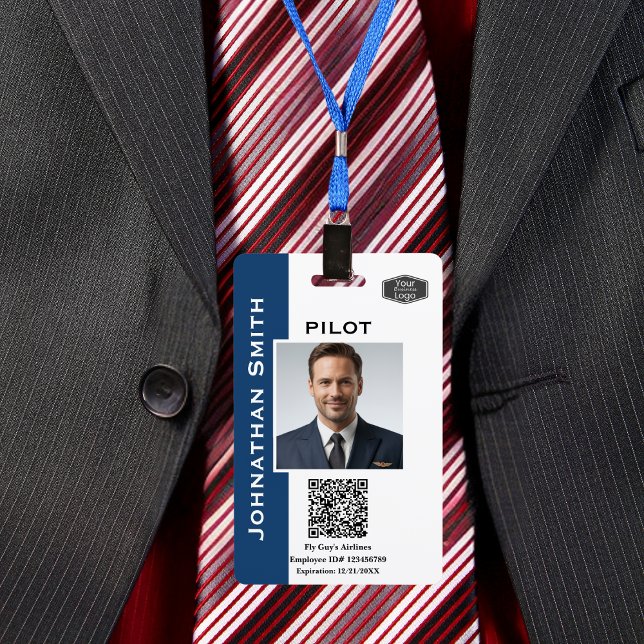 Foto ID Company Security ID QR Code Pilot Ausweis (Von Creator hochgeladen)