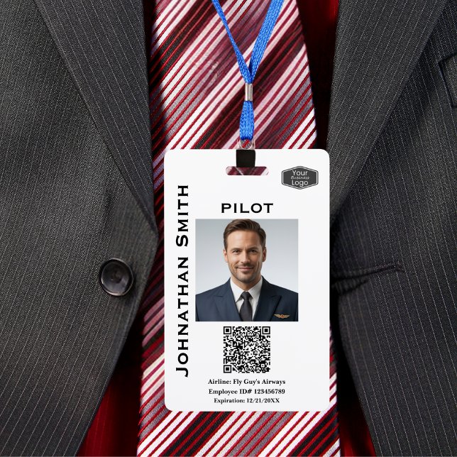Foto ID Company Security ID QR Code Pilot Ausweis (Von Creator hochgeladen)