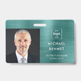 Foto ID der modernen grünen Metallgesellschaft Ausweis