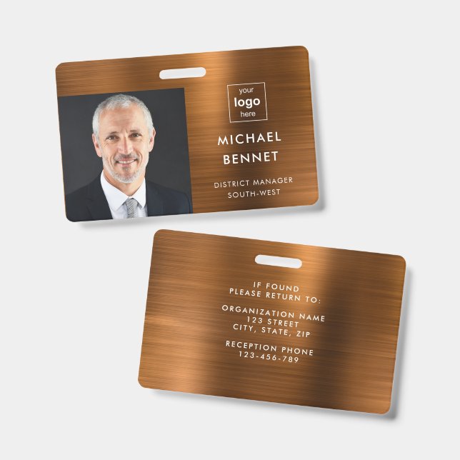 Foto ID der modernen Metallbrauerei Ausweis (Vorder- & Rückseite)