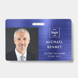 Foto ID der modernen Metallic Navy Ausweis