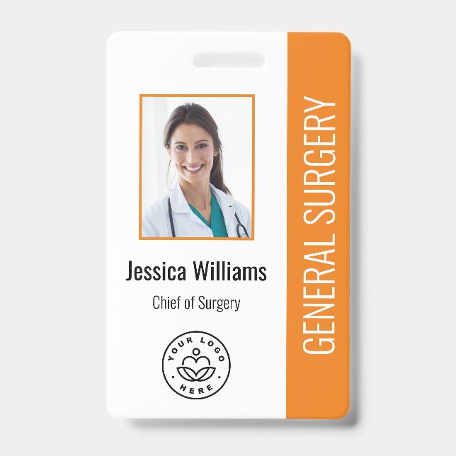 FOTO-ID des Arztes im Krankenhaus Ausweis (Vorderseite)