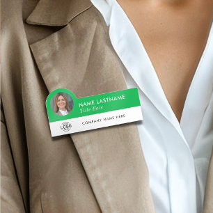 Foto-ID des benutzerdefinierten Logos Titel Grüner Namensschild