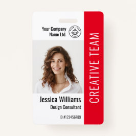 Foto-ID des benutzerdefinierten Mitarbeiternamens Ausweis