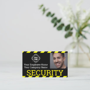 Foto-ID des Black Beruflich Security Guard Achtung Visitenkarte