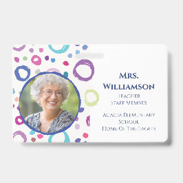 Foto ID des modernen Lehrerassistenten Ausweis