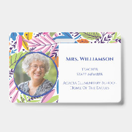 Foto ID des modernen Lehrers Ausweis