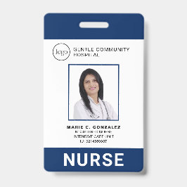 Foto-ID des Nurse Medical Navy Blue Hospital Ausweis