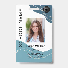 Foto-ID eines Mitarbeiters oder Studenten blau Ausweis