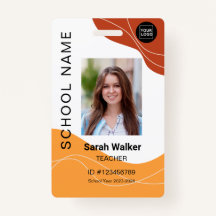 Foto-ID eines Mitarbeiters oder Studenten gelb