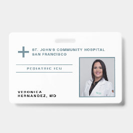 Foto-ID für das Blue Gray Medical Doctor Logo des  Ausweis