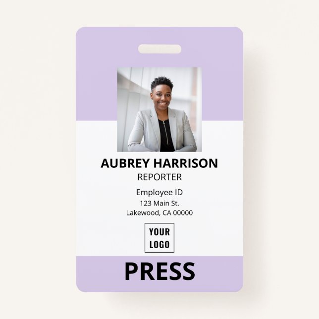 Foto-ID für einfache Unternehmen Ausweis (Vorderseite)