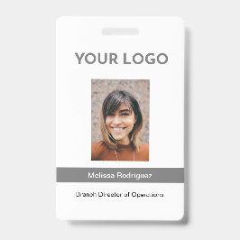 Foto-ID für graue Mitarbeiter in Unternehmen Ausweis