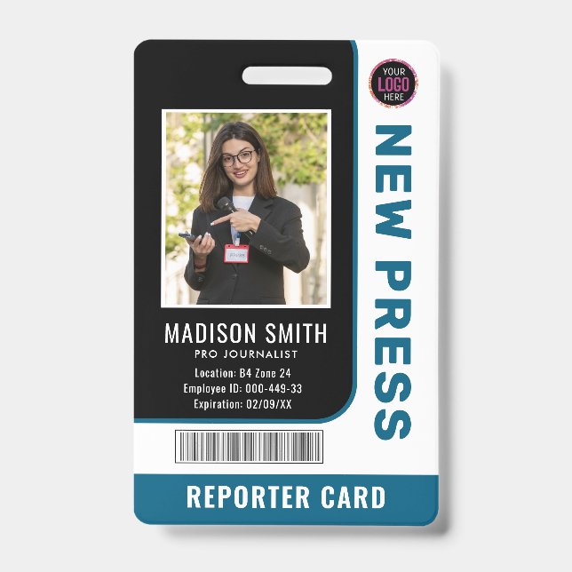 Foto-ID für Journalisten Ausweis (Vorderseite)