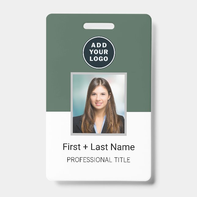 Foto-ID für Mitarbeiter des Unternehmens hinzufüge Ausweis (Vorderseite)