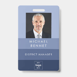 Foto ID für moderne Blue Company Ausweis