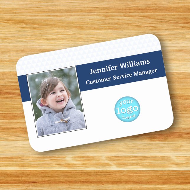 Foto-ID für moderne Firmenlogos Namensschild (Modern Business Logo Corporate Employee Photo ID Name Tag)