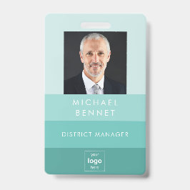 Foto-ID für moderne grüne Unternehmen Ausweis