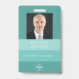 Foto-ID für moderne grüne Unternehmen Ausweis