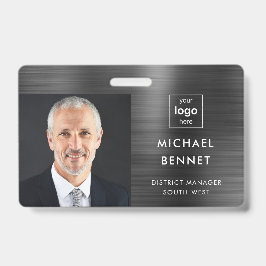 Foto ID für moderne Metallfirmen Ausweis