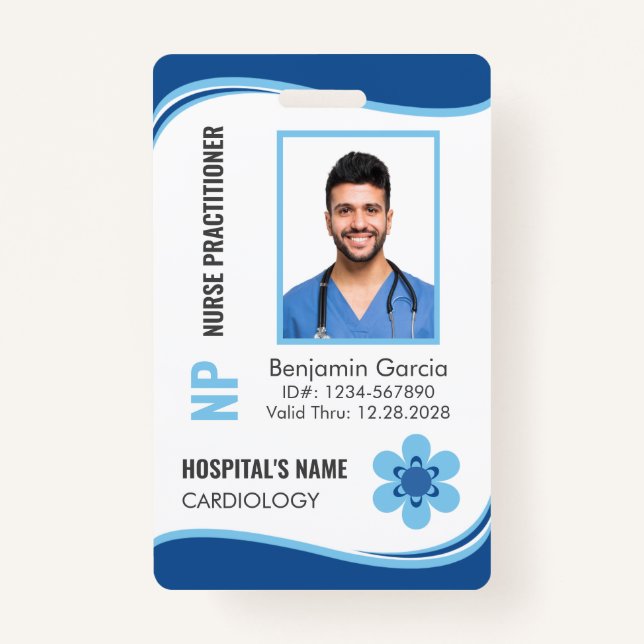 Foto-ID für personalisierte Krankenpfleger Ausweis (Vorderseite)
