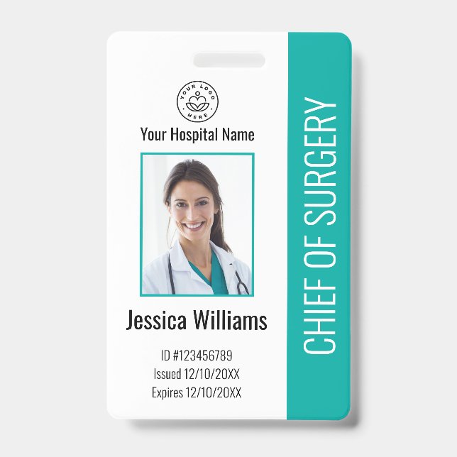 Foto-ID für personalisierte medizinische Mitarbeit Ausweis (Vorderseite)