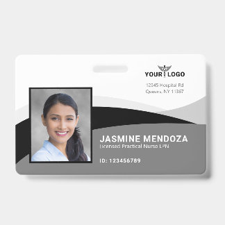 Foto-ID für Schwarz-weiße Vorlagen für Firmenlogos Ausweis